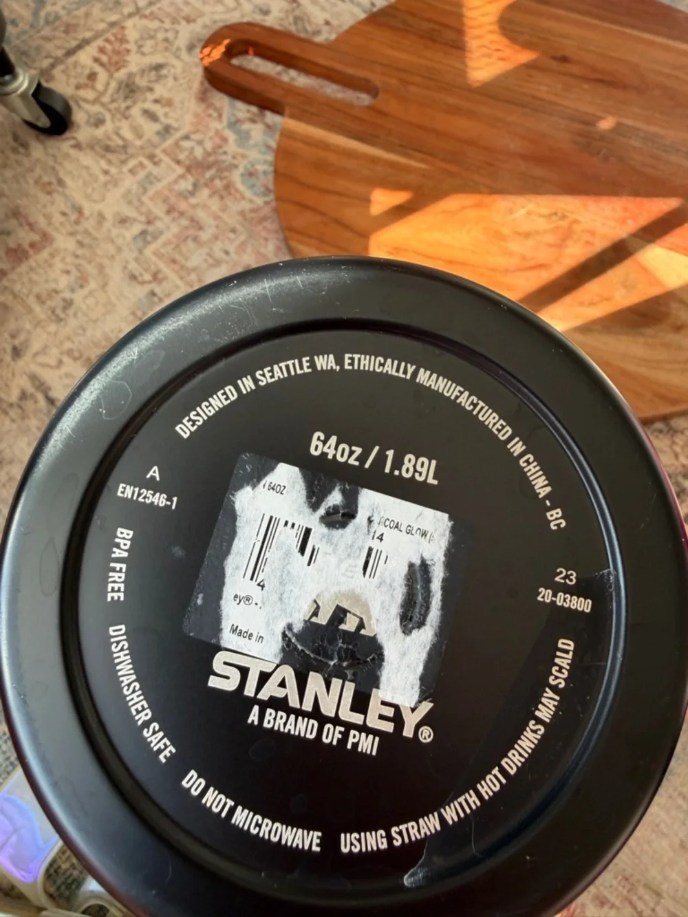 Stanley Black Vacuum Insulated Mug with Stainless Trim 64 oz - Picture 14 of 16
